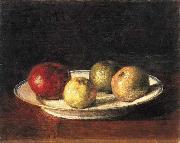Henri Fantin-Latour A plate of apples oil painting reproduction